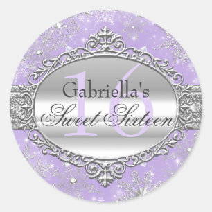 Adesivo de Purple Snowflake Winter Wonderland Swee