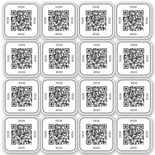 Adesivo de QR Code da Mesa do Café Digital Menu