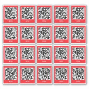 Adesivo de QR Code da Mesa do Café Leitura do Me