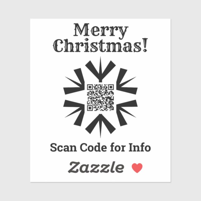 Adesivo de QR Code de Natal (Folha)