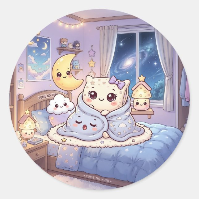 Adesivo de Quarto de Dormir Fofo (Frente)