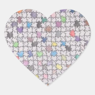 Adesivo de quebra-cabeça desenhado à mão