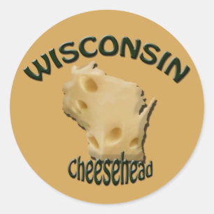 Adesivo de queijo Cheesehead de Wisconsin