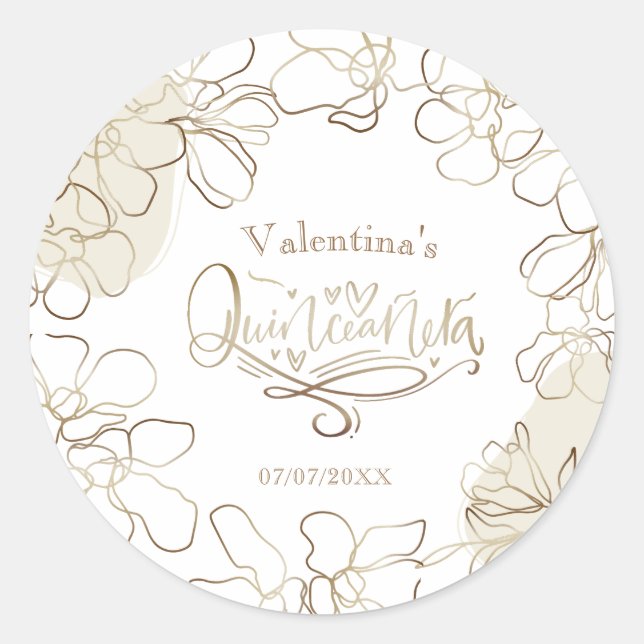 Adesivo de Quinceañera (Frente)
