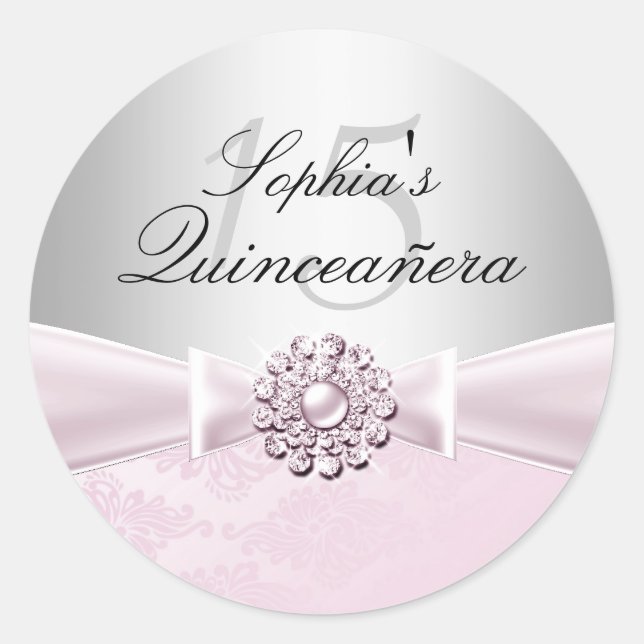 Adesivo de Quinceanera Jewel Bow (Frente)