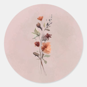 Adesivo de Ramo Floral Outonal Mal-humorado