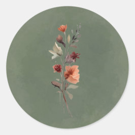 Adesivo de Ramo Floral Outonal Temperamental
