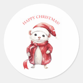 ADESIVO DE RATO NATAL FELIZ