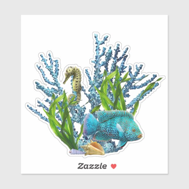 Adesivo de recife de coral (Folha)