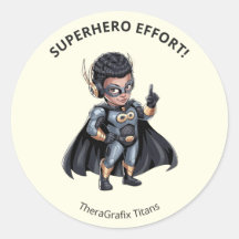 Adesivo de Recompensa Super-Herói de Terapia Pediá