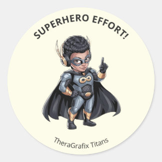 Adesivo de Recompensa Super-Herói de Terapia Pediá