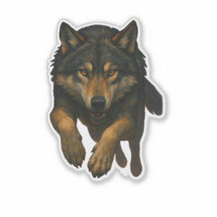 Adesivo de Recorte de Lobo