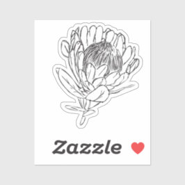 Adesivo de recorte personalizado de Protea Preta e