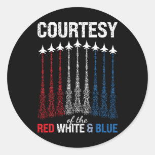 Adesivo De Red White Blue Usa Flag Fighter 4 De Julho
