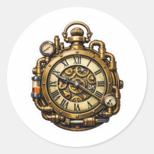 Adesivo de Relógio de Bolso Intricado Steampunk