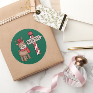 Adesivo de Rena Rústica - Estilo Vintage do Polo N