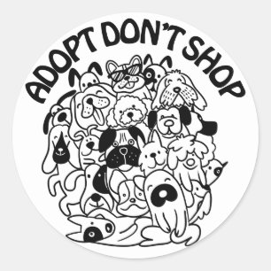 Adesivo de Resgate de Adoção de Cachorro