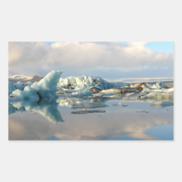 Adesivo de retângulo do lago de Jokulsarlon iceber