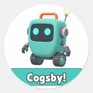 Adesivo de Robô Cogsby - Fofo Transparente