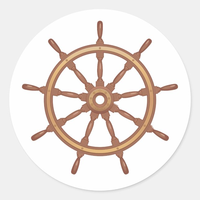 Adesivo de Roda de Navios Náuticos  (Frente)