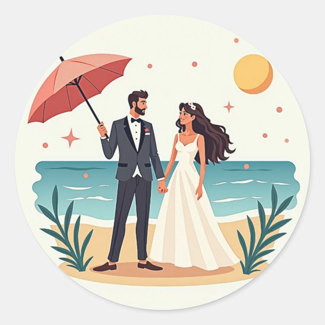 Adesivo de Romance à Beira-Mar (Frente)