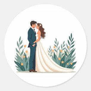 Adesivo de Romance de Recém-Casados