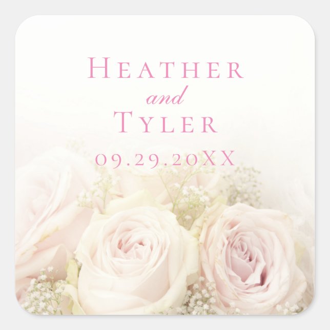 Adesivo de Rosas de Casamento (Frente)