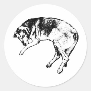 Adesivo de Rosto de Bloodhound Arte Ink Dog