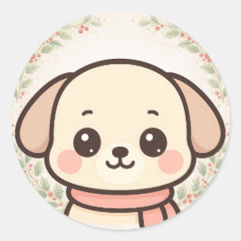 Adesivo de Rosto de Cachorrinho Kawaii Fofo