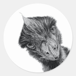 Adesivo de Rosto de Emu Engraçado | Arte de Pássar