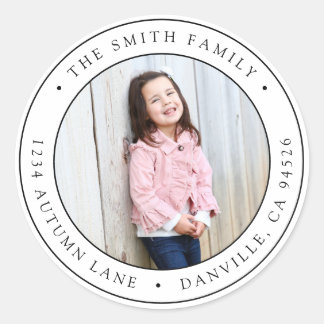 Adesivo de rótulo de endereço de devolução de foto