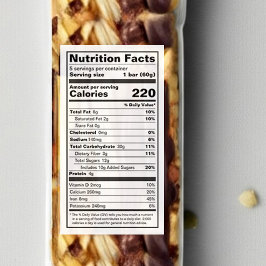 Adesivo de Rótulo de Informação Nutricional em Con