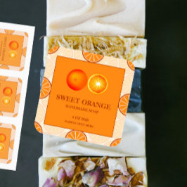 Adesivo de rótulo de odor de laranja de sabão case