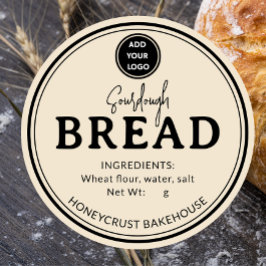 Adesivo de rótulo de pão de massa fermentada de pa