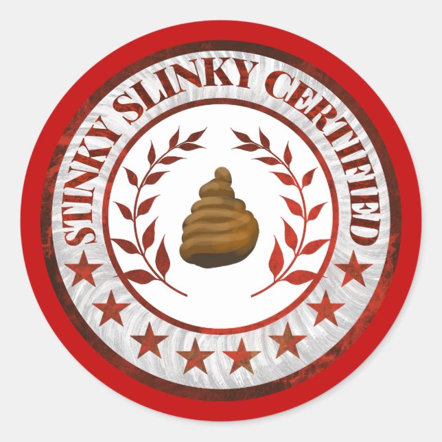 Adesivo de RV Certificado Slinky Fedorento Tanque  (Frente)