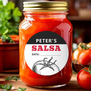 Adesivo de Salsa de Tomate com design moderno