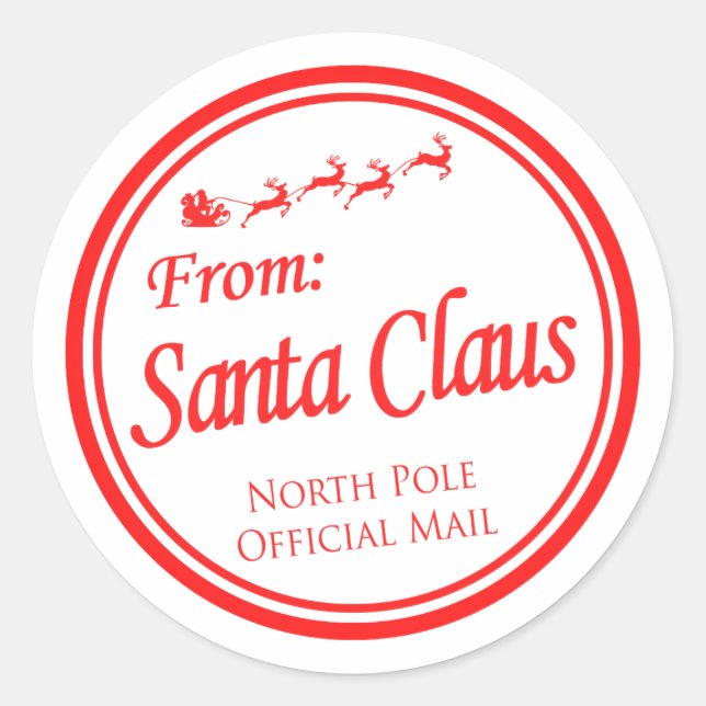 Adesivo De Santa Claus North Polle Mail (Frente)