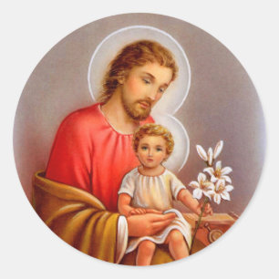 Adesivo De "santos pequenos do dia de banquete St Joseph"