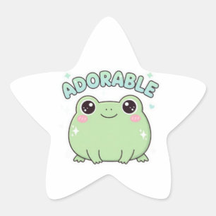 Adesivo de Sapo Adorável Sapo Brilhante Fofo Kawai