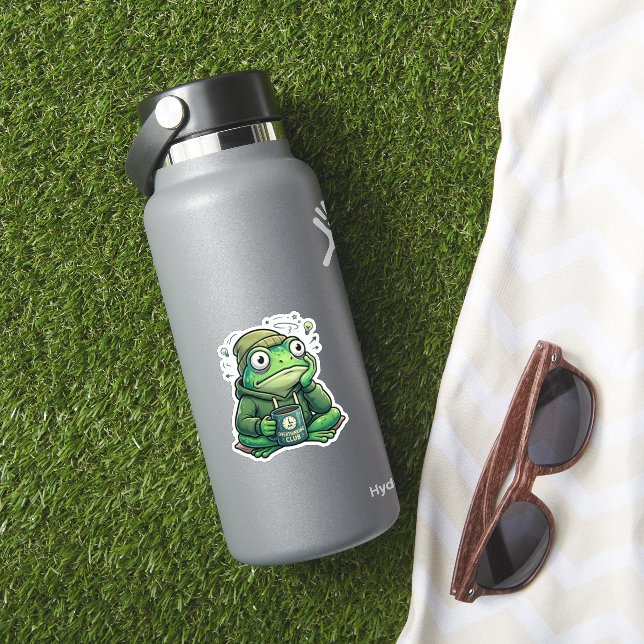 Adesivo de Sapo Pensativo (HydroFlask Insitu)