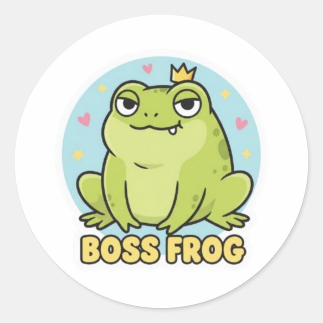 Adesivo de Sapo Presunçoso Meme de Sapo Confiante  (Frente)