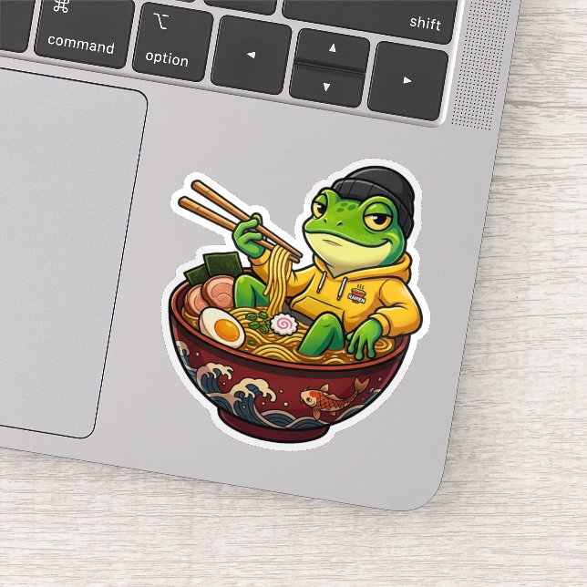 Adesivo de Sapo Ramen (Detalhe)