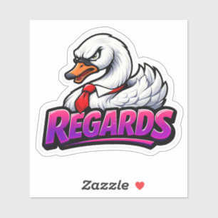 Adesivo de Sarcasmo de Escritório de Cisne Engraça