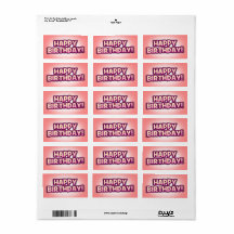 Adesivo de Saudações de Aniversário para Envelope/