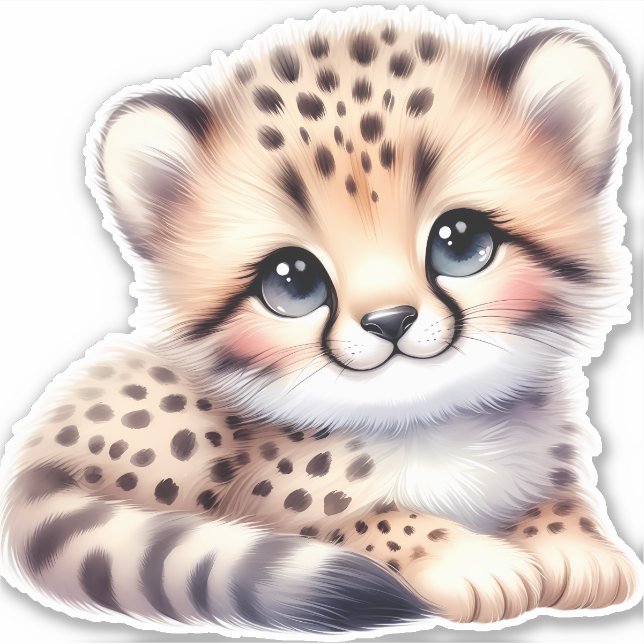 Adesivo de Scrapbooking Leopard Custom Cut (Frente)