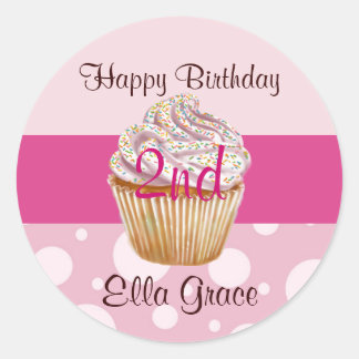 Adesivo de segundo aniversário personalizado
