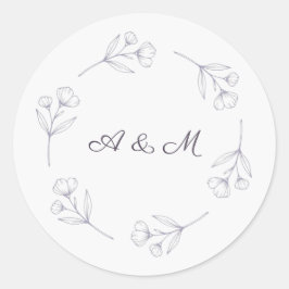 Adesivo de Selagem de Casamento com Arte de Linha