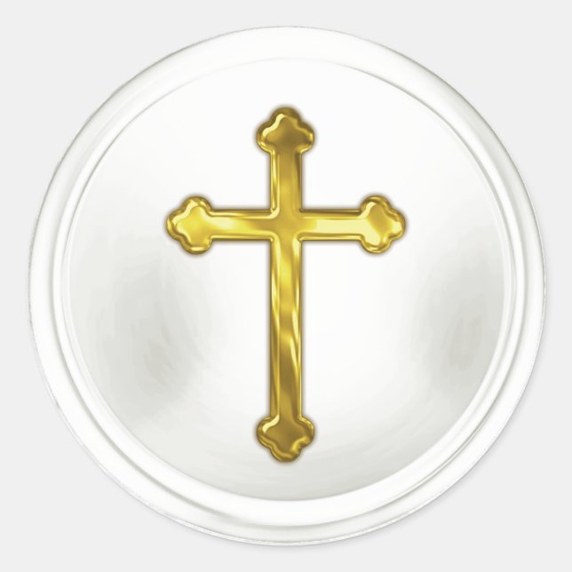 Adesivo de Selagem de Envelope Branco com Cruz Dou (Frente)