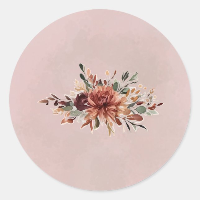 Adesivo de Selagem de Envelope Floral de Outono Ma (Frente)