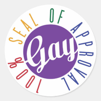 Adesivo de Selo de Aprovação Gay